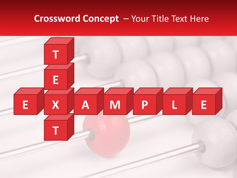 A Group Of Abacuss With A Red Ball In The Middle PowerPoint Template