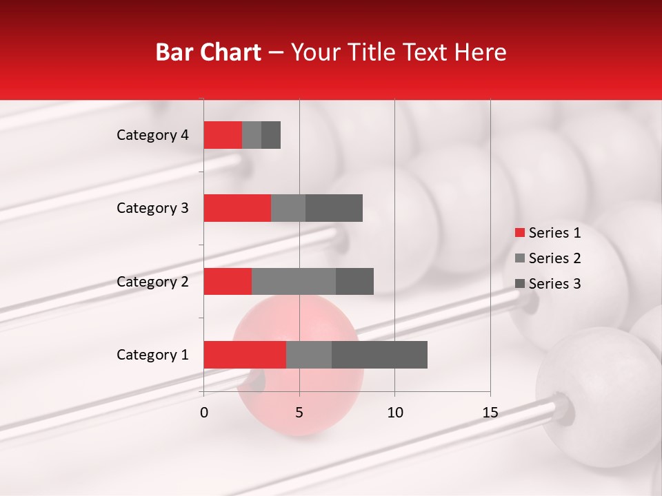 A Group Of Abacuss With A Red Ball In The Middle PowerPoint Template