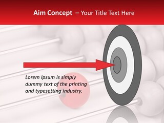 A Group Of Abacuss With A Red Ball In The Middle PowerPoint Template