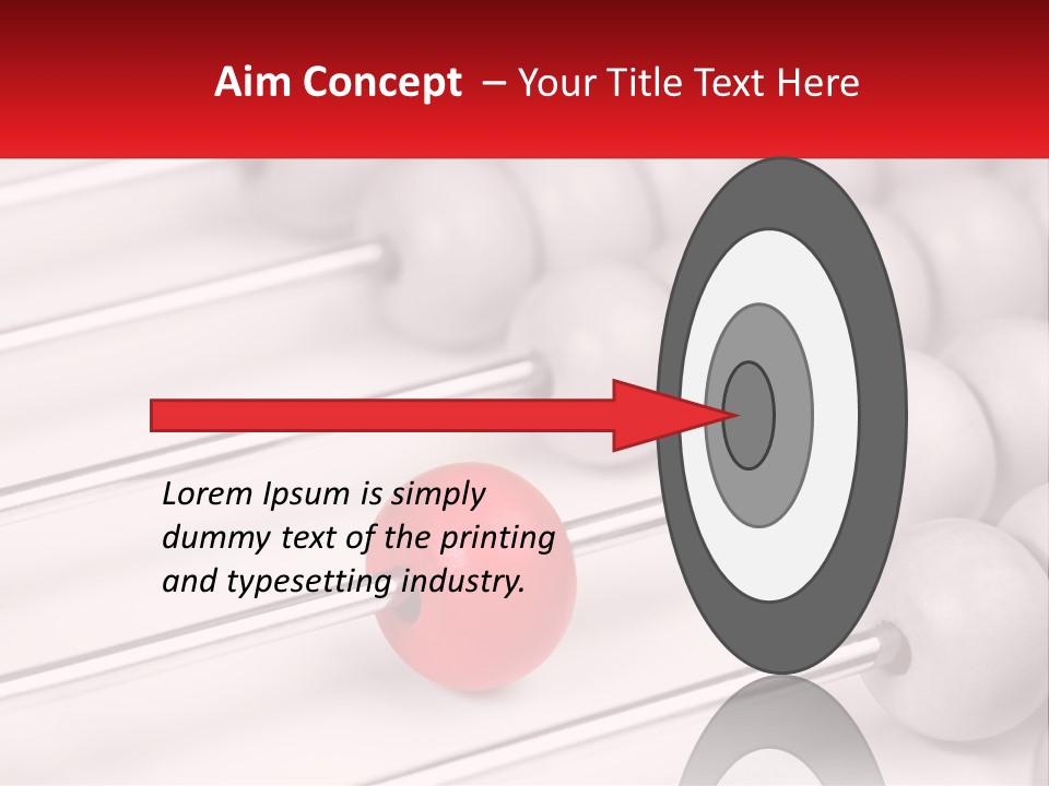 A Group Of Abacuss With A Red Ball In The Middle PowerPoint Template
