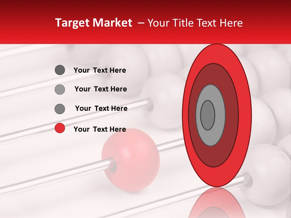 A Group Of Abacuss With A Red Ball In The Middle PowerPoint Template