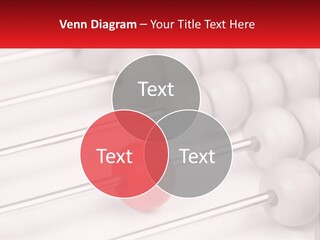 A Group Of Abacuss With A Red Ball In The Middle PowerPoint Template