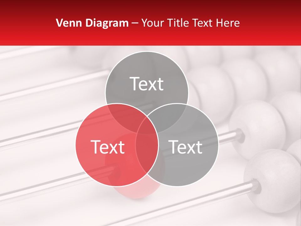 A Group Of Abacuss With A Red Ball In The Middle PowerPoint Template