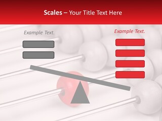 A Group Of Abacuss With A Red Ball In The Middle PowerPoint Template