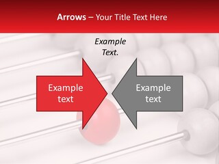 A Group Of Abacuss With A Red Ball In The Middle PowerPoint Template