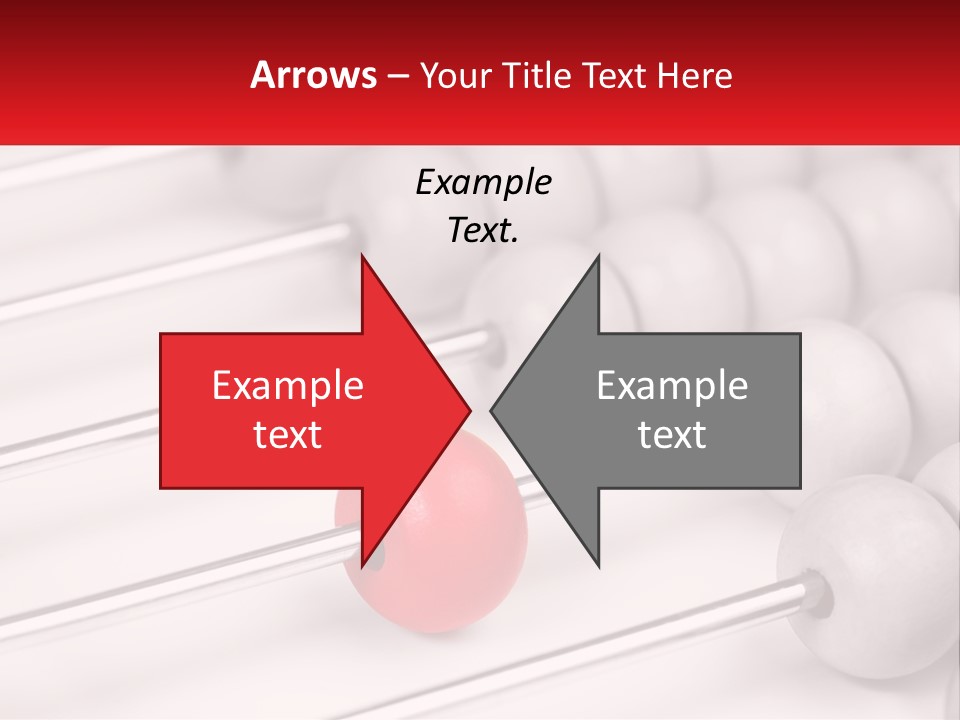 A Group Of Abacuss With A Red Ball In The Middle PowerPoint Template