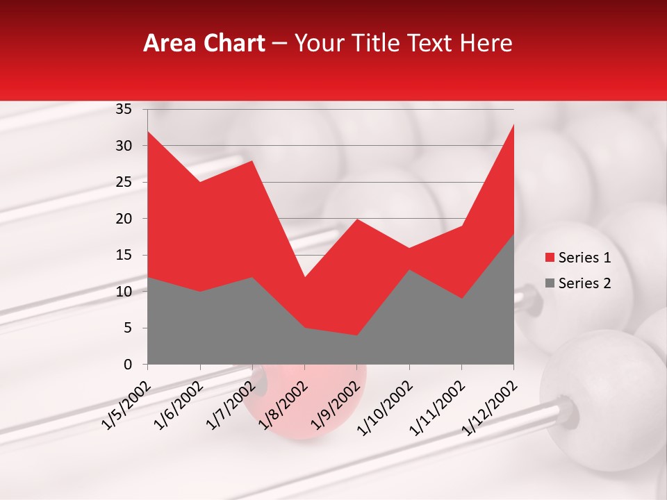 A Group Of Abacuss With A Red Ball In The Middle PowerPoint Template