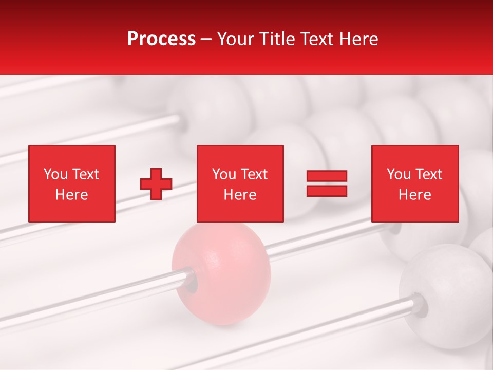 A Group Of Abacuss With A Red Ball In The Middle PowerPoint Template