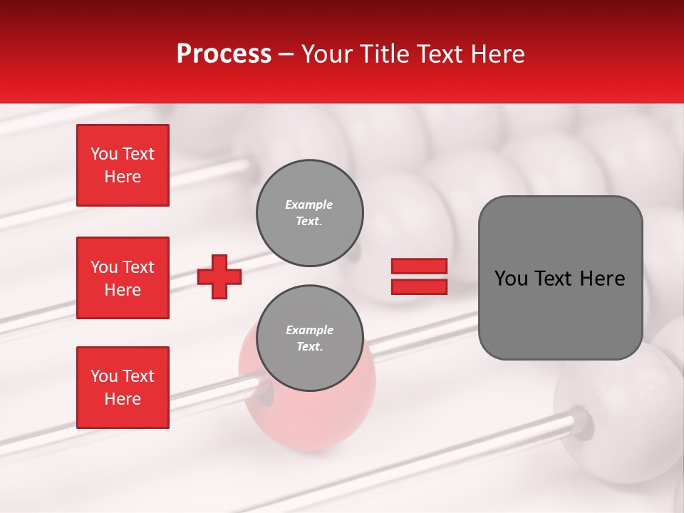 A Group Of Abacuss With A Red Ball In The Middle PowerPoint Template