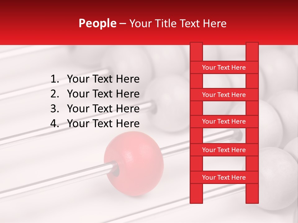 A Group Of Abacuss With A Red Ball In The Middle PowerPoint Template