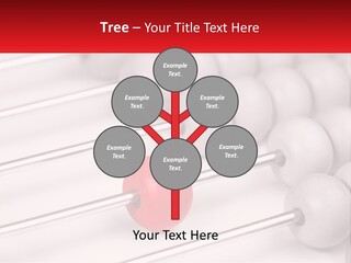 A Group Of Abacuss With A Red Ball In The Middle PowerPoint Template