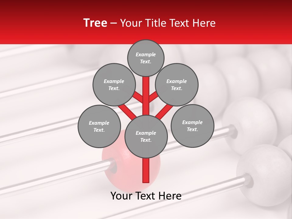 A Group Of Abacuss With A Red Ball In The Middle PowerPoint Template