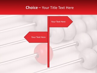 A Group Of Abacuss With A Red Ball In The Middle PowerPoint Template