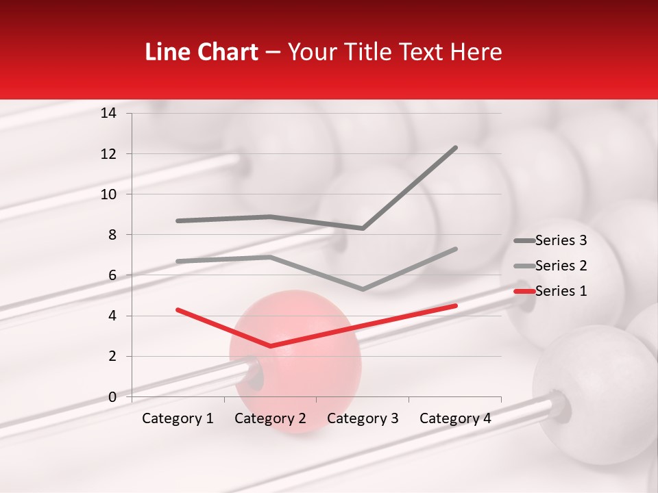 A Group Of Abacuss With A Red Ball In The Middle PowerPoint Template