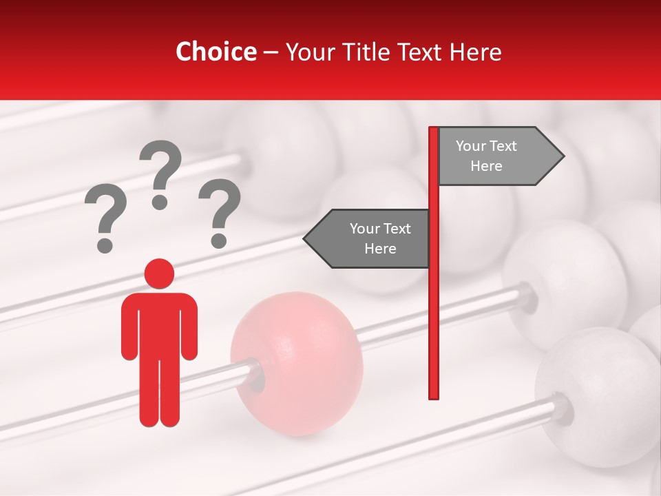 A Group Of Abacuss With A Red Ball In The Middle PowerPoint Template