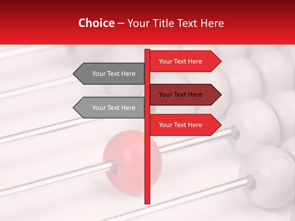 A Group Of Abacuss With A Red Ball In The Middle PowerPoint Template