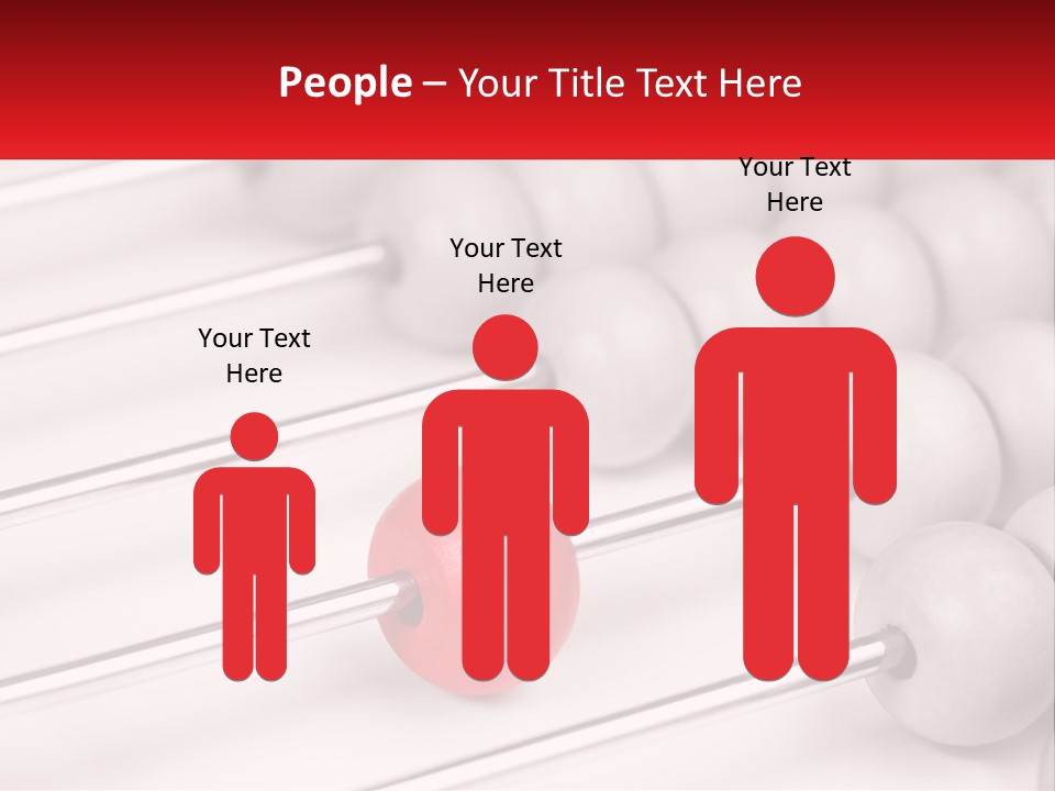 A Group Of Abacuss With A Red Ball In The Middle PowerPoint Template