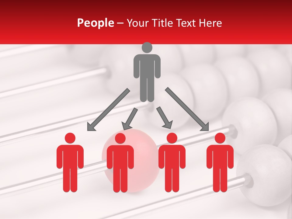 A Group Of Abacuss With A Red Ball In The Middle PowerPoint Template