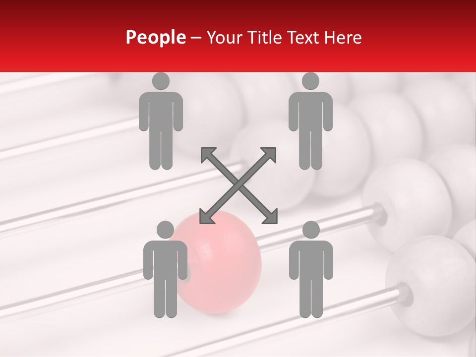 A Group Of Abacuss With A Red Ball In The Middle PowerPoint Template