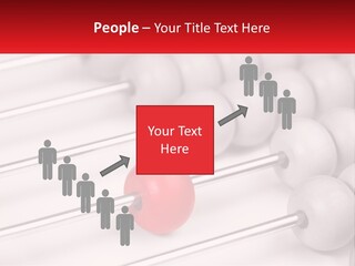 A Group Of Abacuss With A Red Ball In The Middle PowerPoint Template
