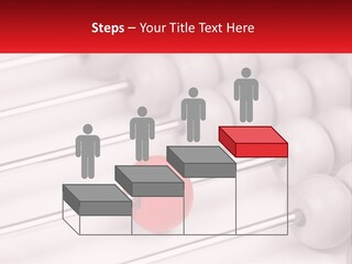 A Group Of Abacuss With A Red Ball In The Middle PowerPoint Template