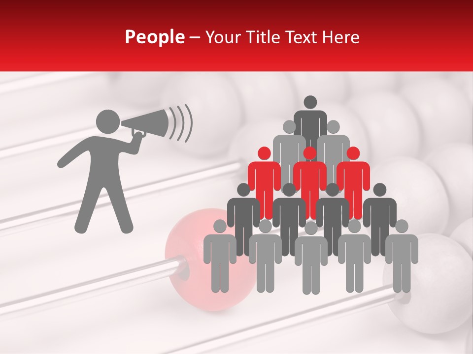 A Group Of Abacuss With A Red Ball In The Middle PowerPoint Template