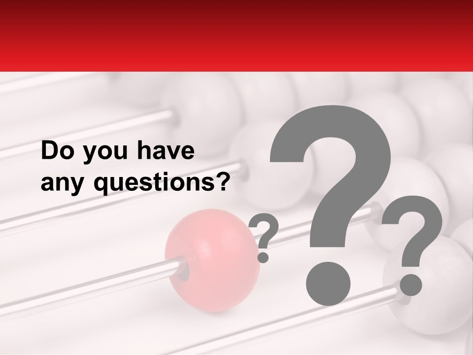 A Group Of Abacuss With A Red Ball In The Middle PowerPoint Template