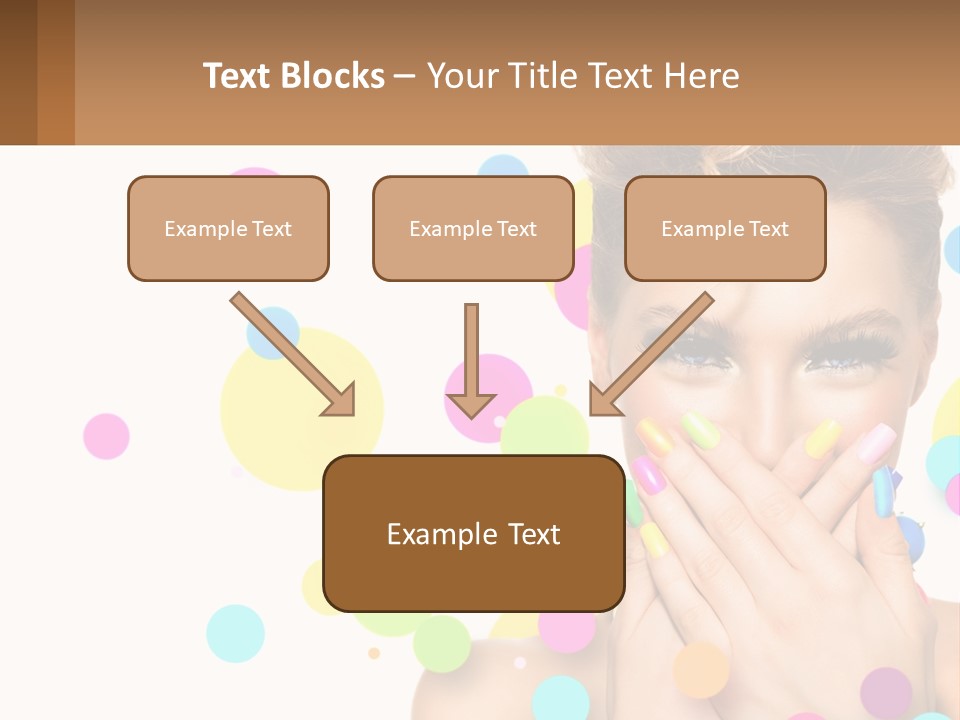 A Woman Covering Her Mouth With Her Hands PowerPoint Template