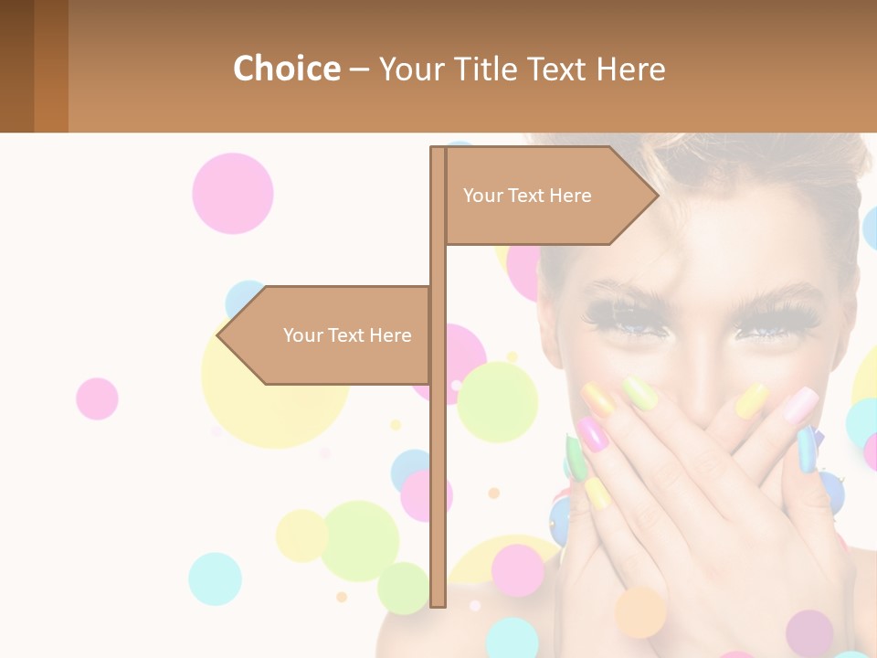 A Woman Covering Her Mouth With Her Hands PowerPoint Template