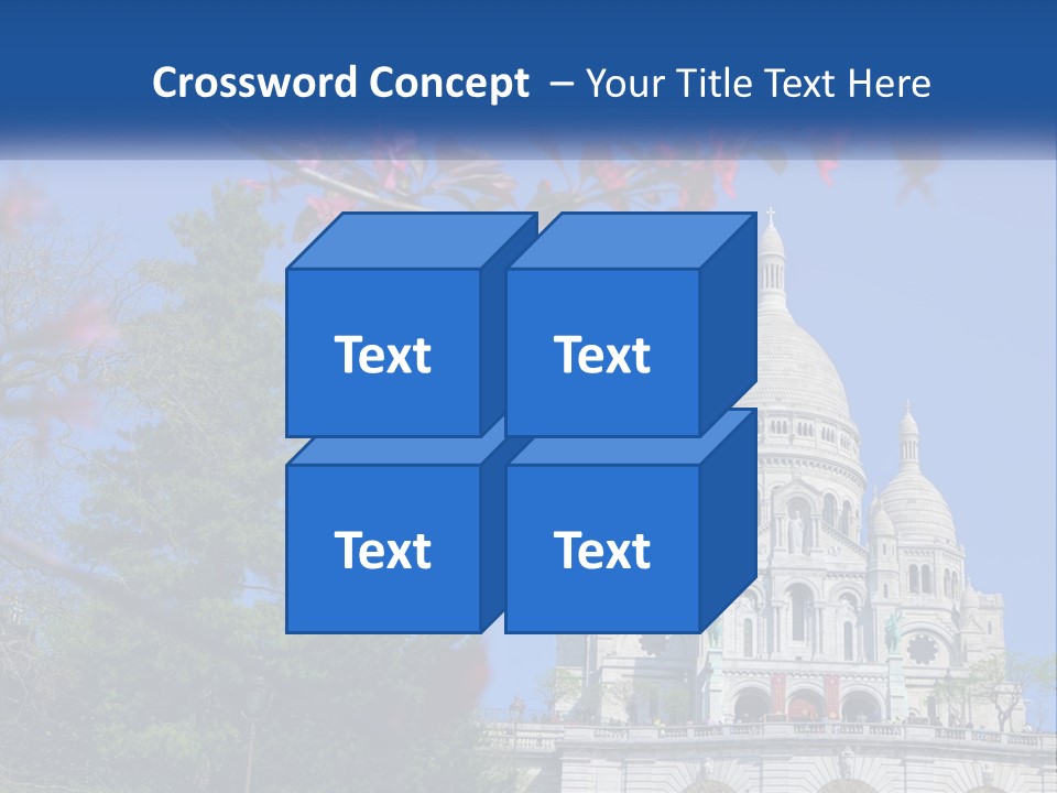 A Picture Of A Building With A Blue Sky In The Background PowerPoint Template