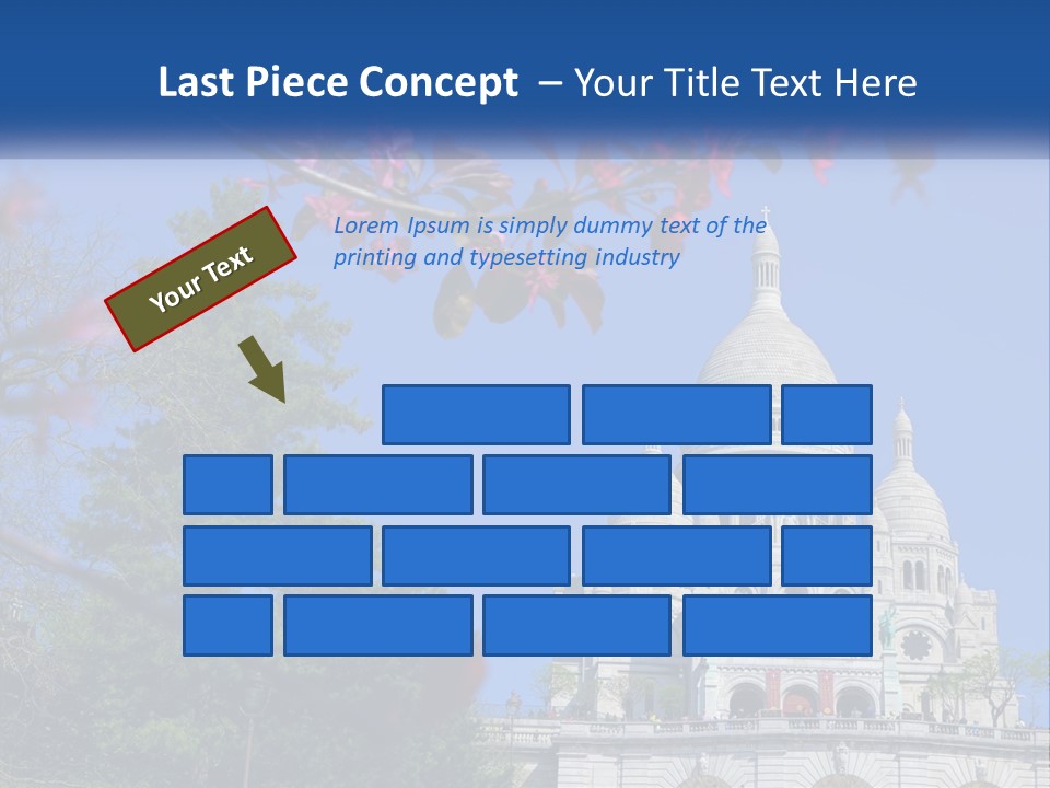 A Picture Of A Building With A Blue Sky In The Background PowerPoint Template