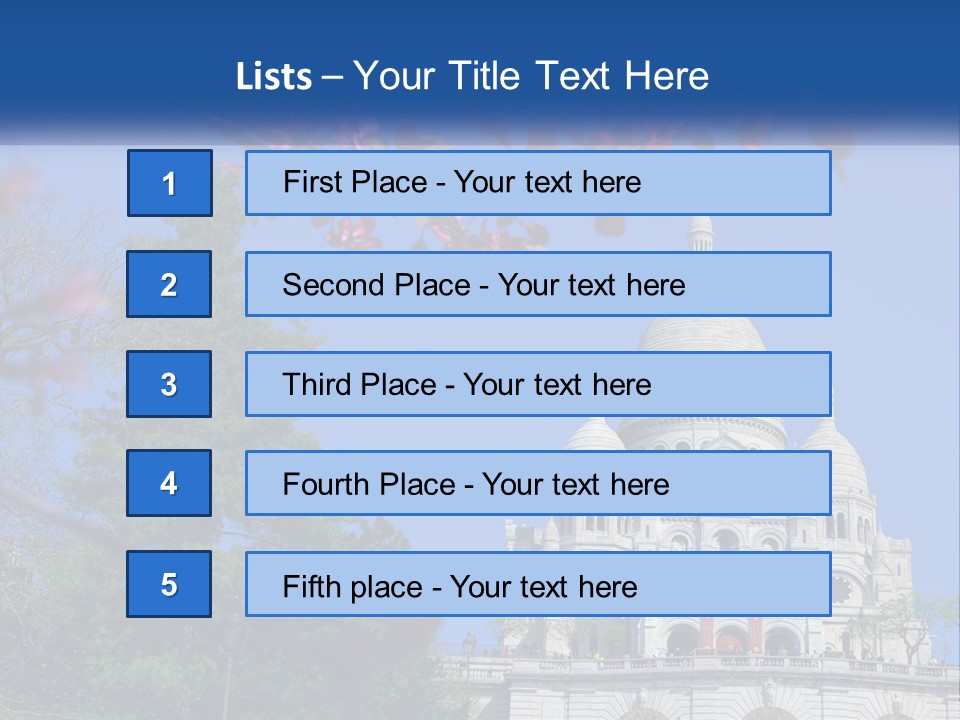 A Picture Of A Building With A Blue Sky In The Background PowerPoint Template
