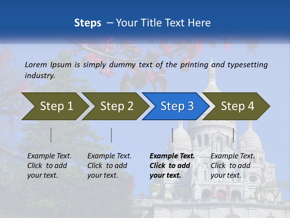 A Picture Of A Building With A Blue Sky In The Background PowerPoint Template
