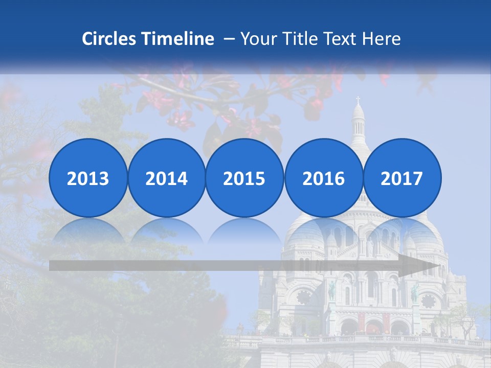 A Picture Of A Building With A Blue Sky In The Background PowerPoint Template