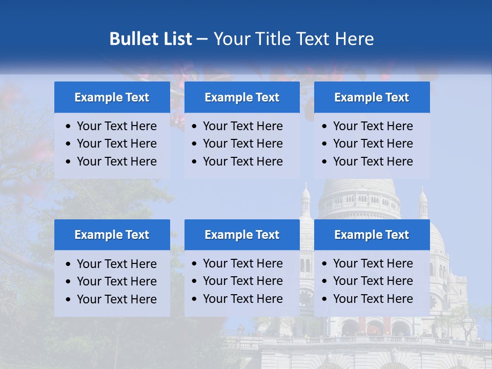 A Picture Of A Building With A Blue Sky In The Background PowerPoint Template