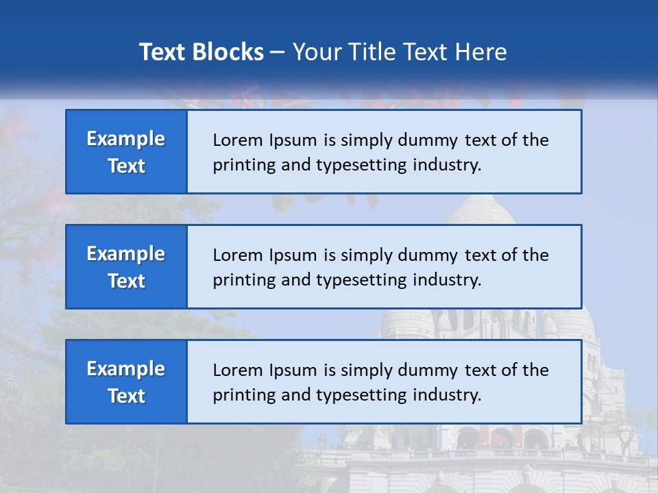 A Picture Of A Building With A Blue Sky In The Background PowerPoint Template