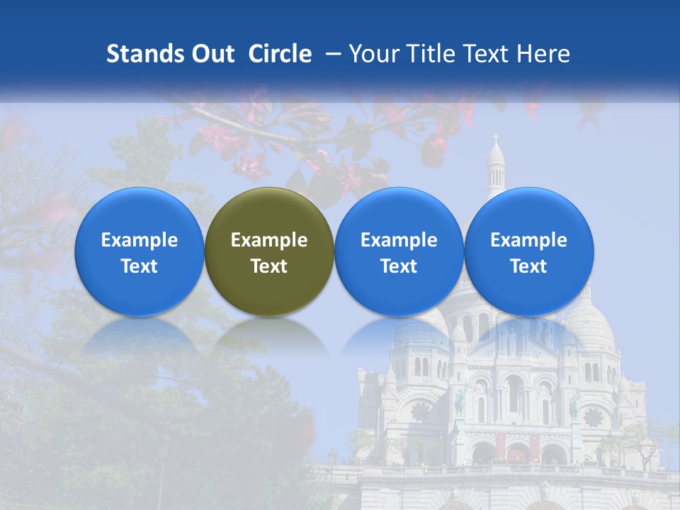 A Picture Of A Building With A Blue Sky In The Background PowerPoint Template