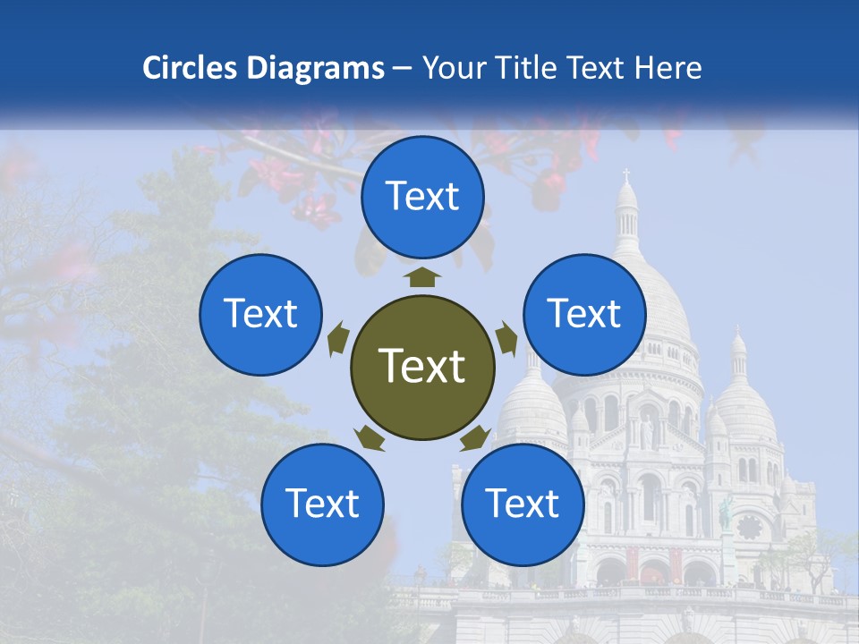 A Picture Of A Building With A Blue Sky In The Background PowerPoint Template