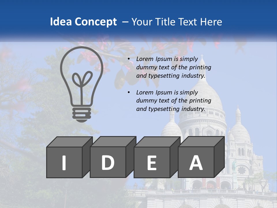 A Picture Of A Building With A Blue Sky In The Background PowerPoint Template