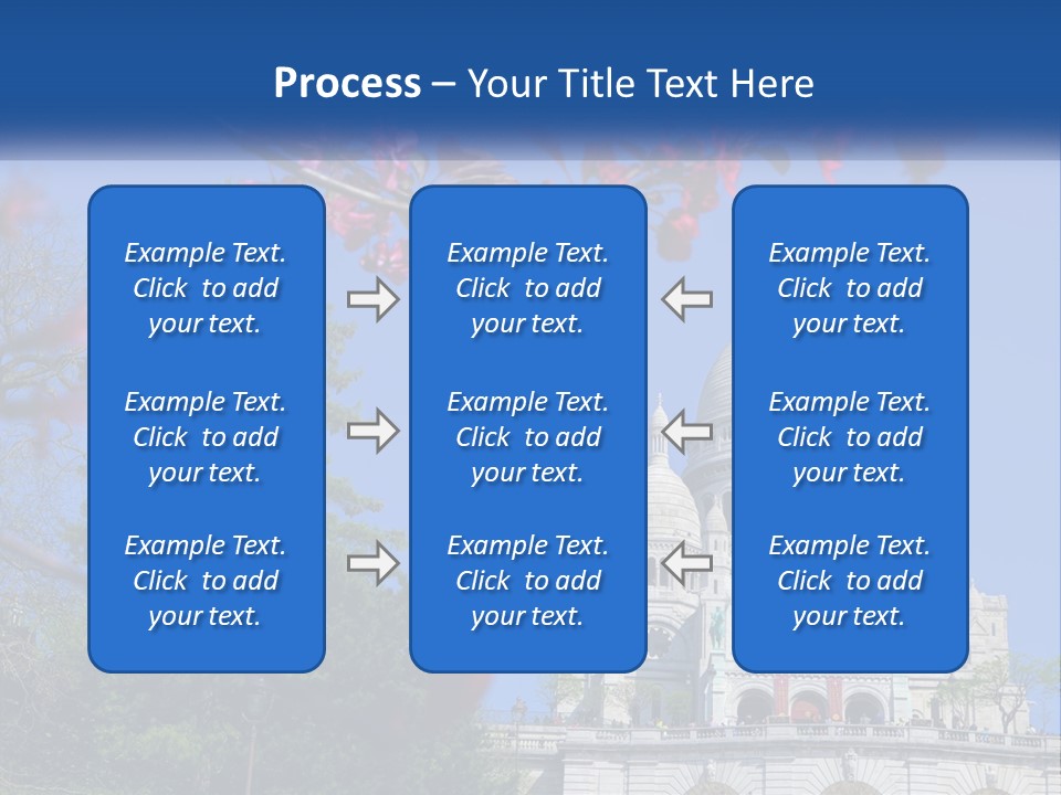 A Picture Of A Building With A Blue Sky In The Background PowerPoint Template