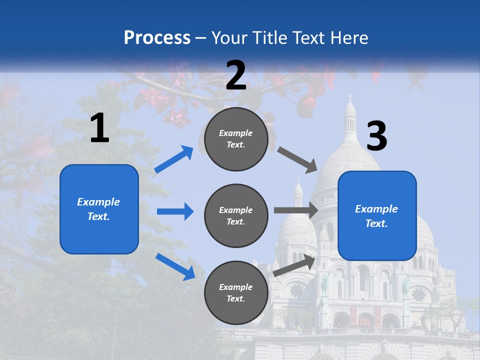 A Picture Of A Building With A Blue Sky In The Background PowerPoint Template