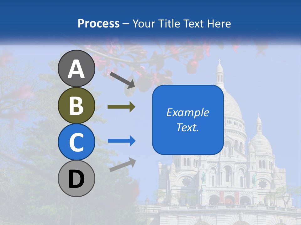 A Picture Of A Building With A Blue Sky In The Background PowerPoint Template