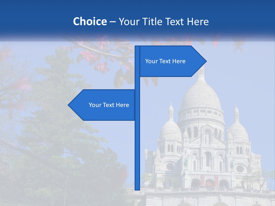 A Picture Of A Building With A Blue Sky In The Background PowerPoint Template