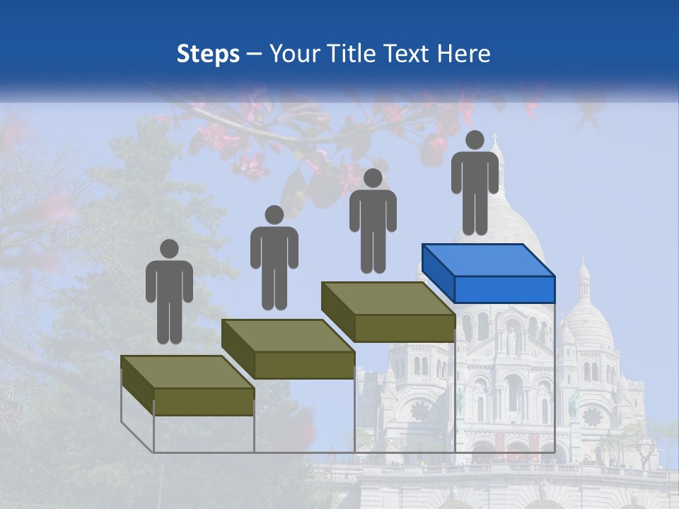 A Picture Of A Building With A Blue Sky In The Background PowerPoint Template