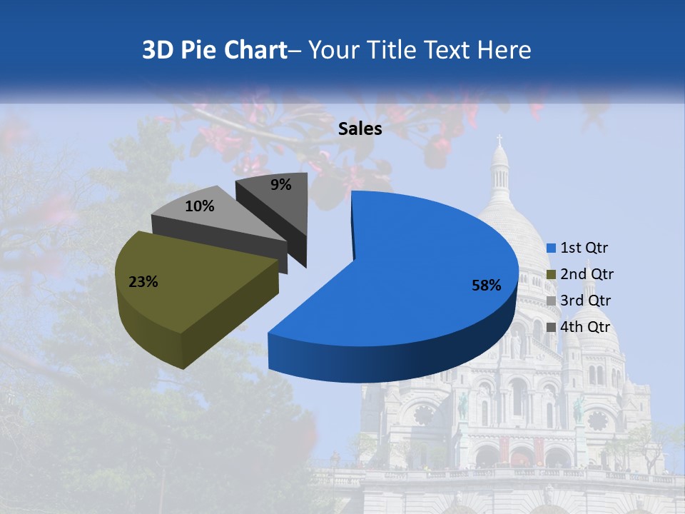 A Picture Of A Building With A Blue Sky In The Background PowerPoint Template