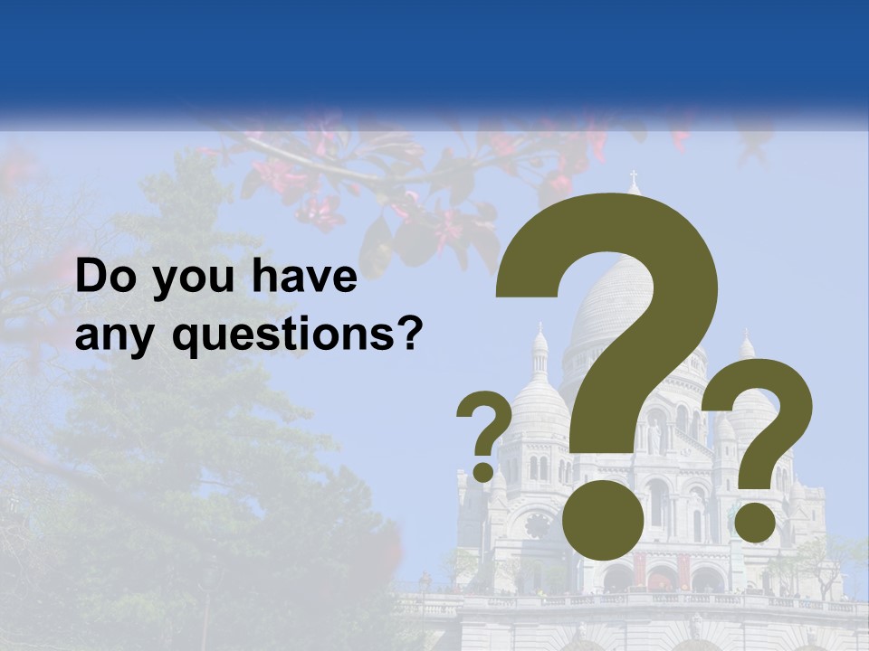 A Picture Of A Building With A Blue Sky In The Background PowerPoint Template