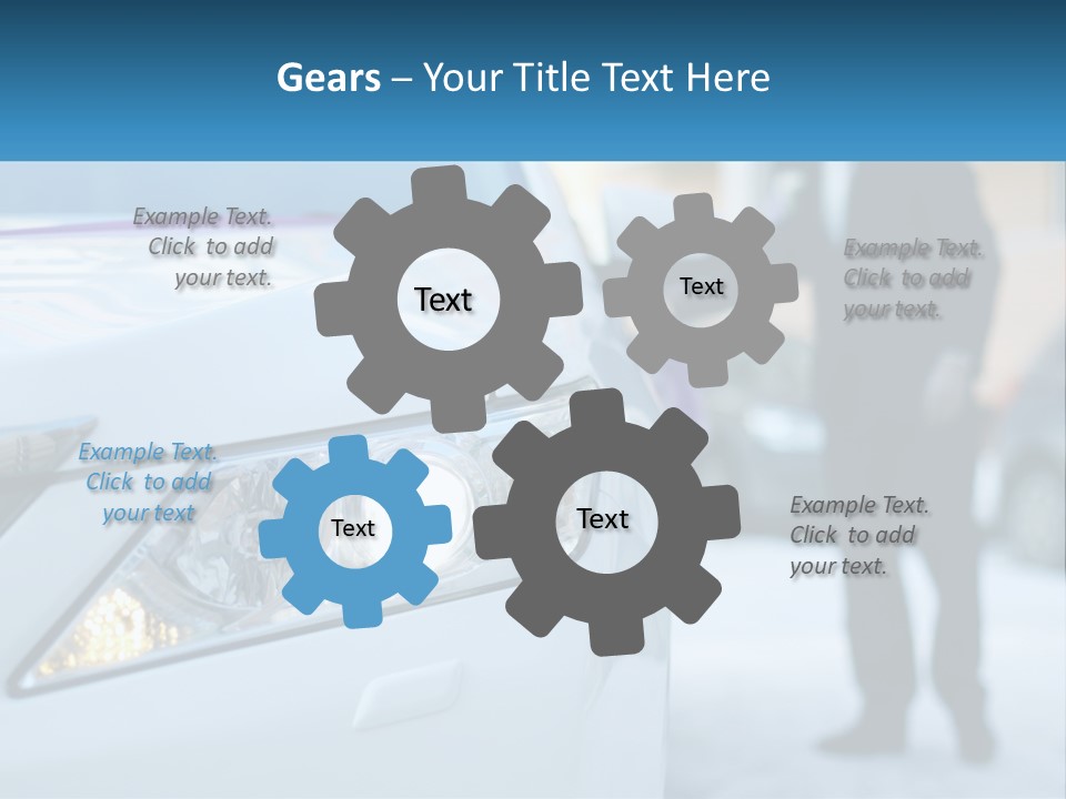 A Man In A Suit Standing Next To A Car PowerPoint Template