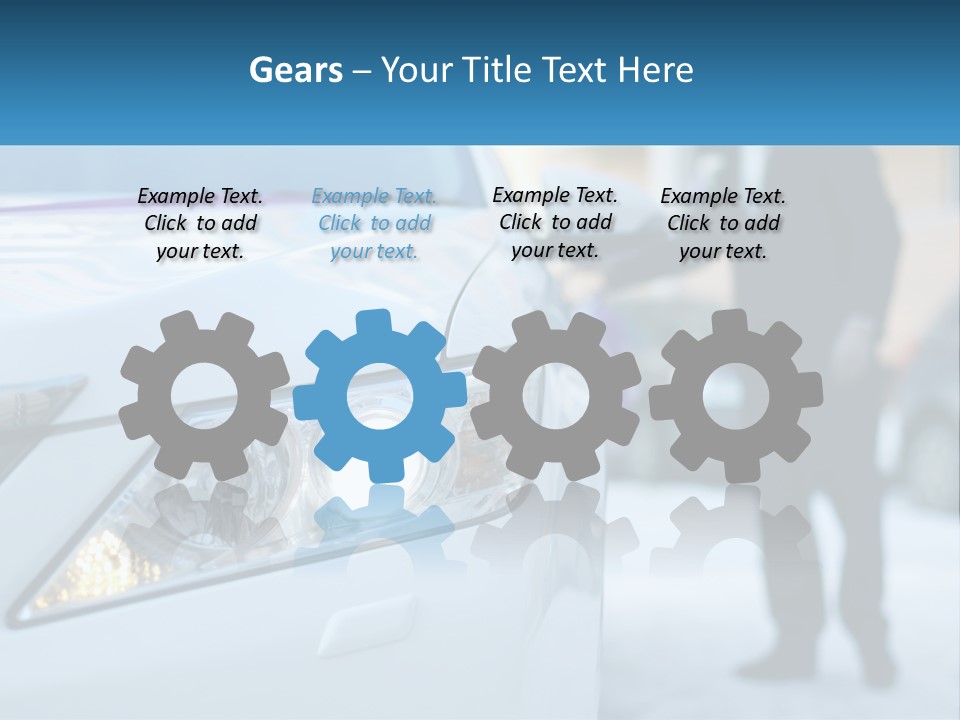 A Man In A Suit Standing Next To A Car PowerPoint Template