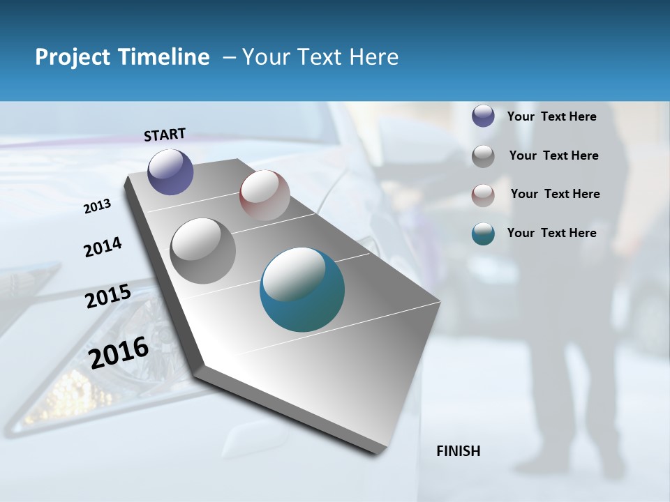 A Man In A Suit Standing Next To A Car PowerPoint Template