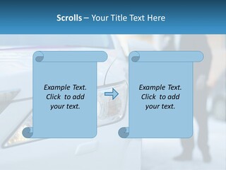 A Man In A Suit Standing Next To A Car PowerPoint Template